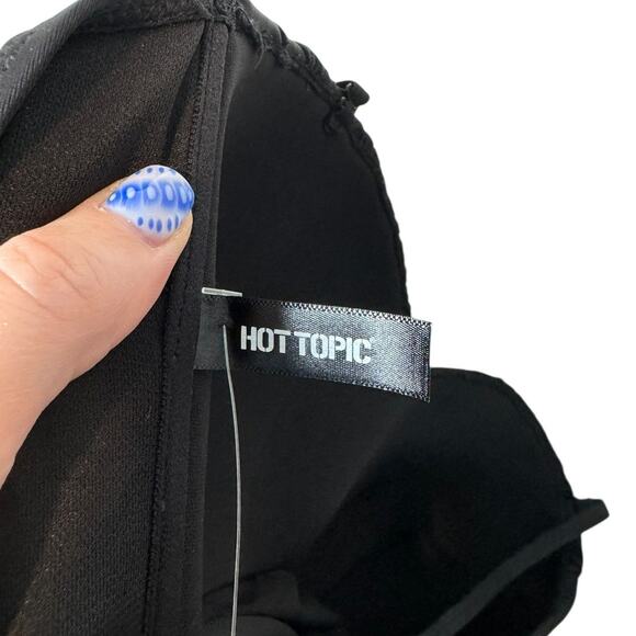 Hot Topic Black Ruffle Skirt One Piece Swimsuit 4X Pin Up Rockabilly‎ Whimsigoth - Picture 9 of 11